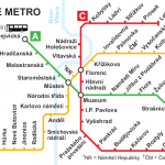 Схема метро Праги