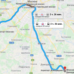 Маршрут из Внуково в Домодедово