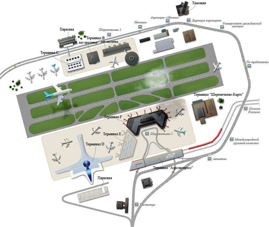 Аэропорт Шереметьево схема