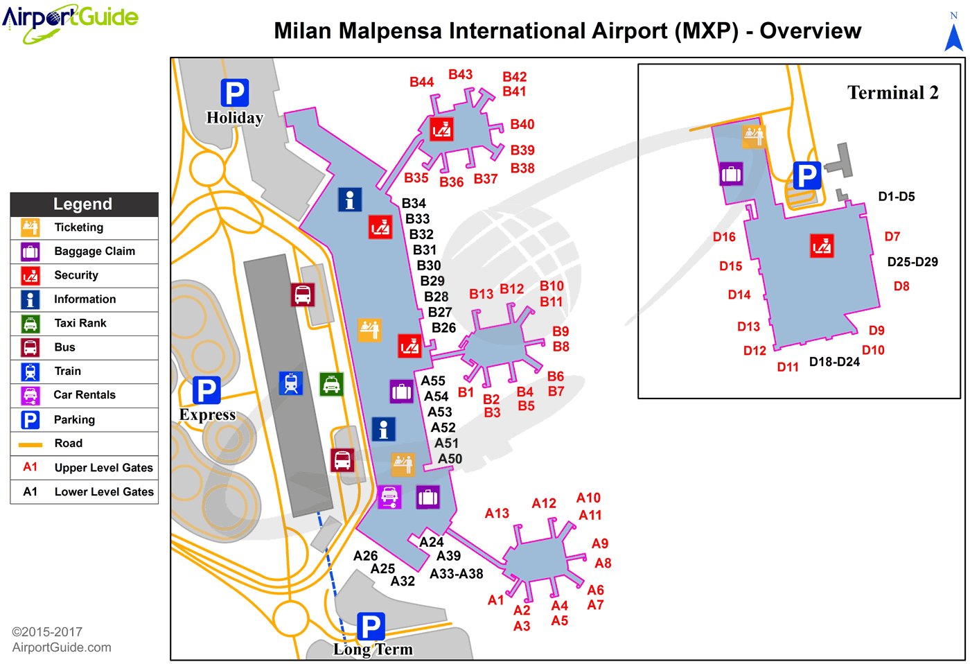Схема аэропорта Мальпенса