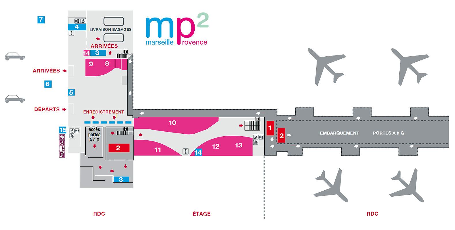 Схема аэропорта Марселя