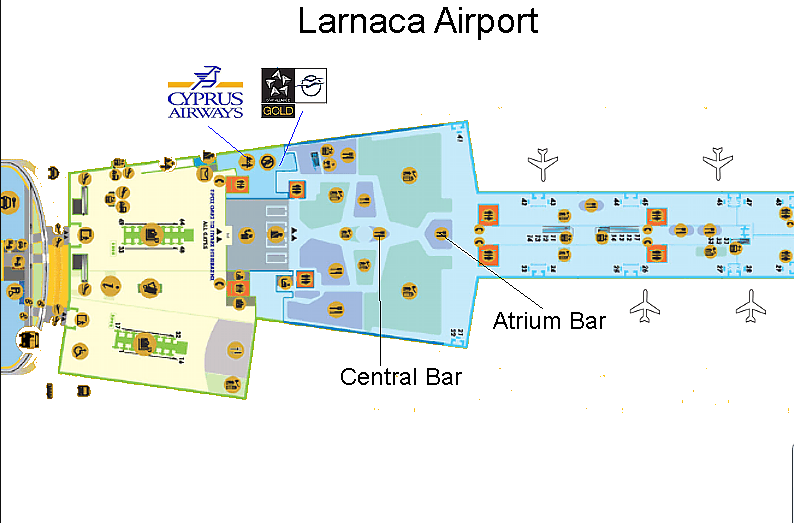 Схема аэропорта Ларнаки