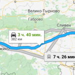 Маршрут из Бургаса в Софию