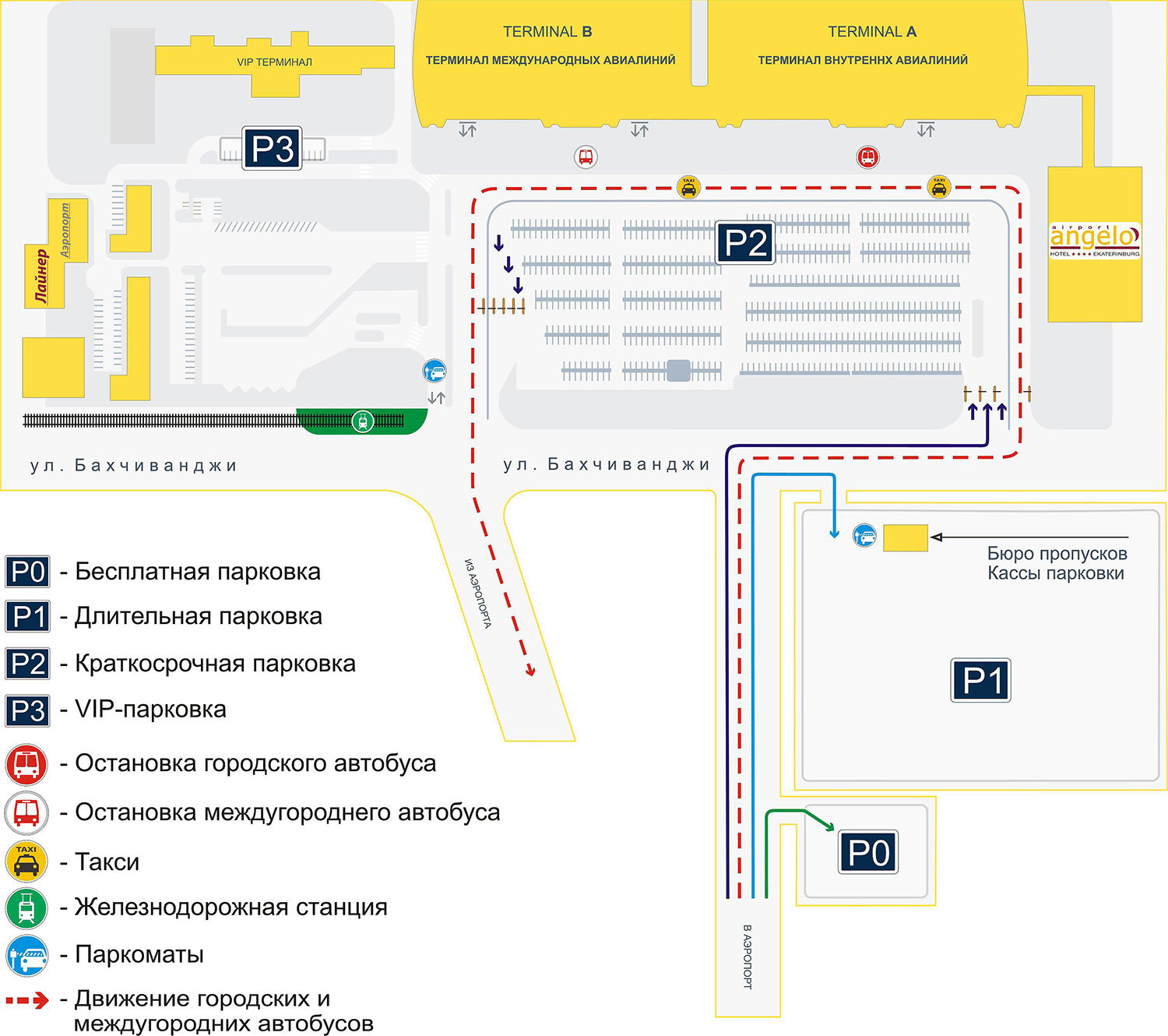 Схема аэропорта Кольцово